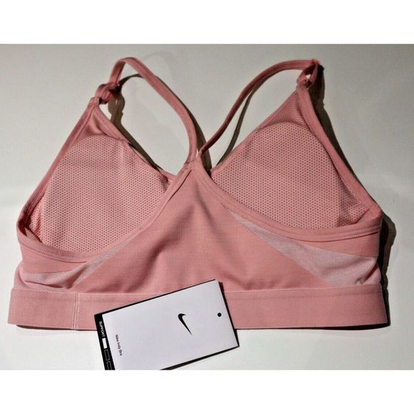 Nike CZ4456 Women Sz S Pink Dri-FIT Indy Light-Support Padded V-Neck Sports Bra - Picture 2 of 4